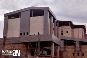 بیمارستان 160 تختخوابی تنکابن | اجرای نمای ترکیبی