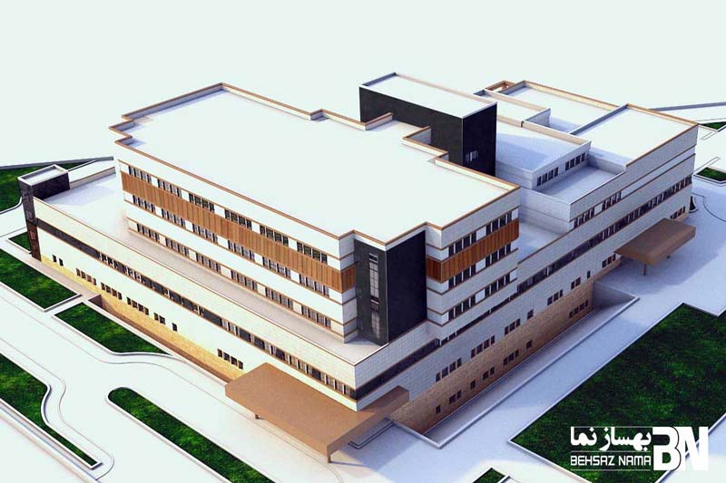 بیمارستان فردیس کرج | اجرای نمای ترکیبی