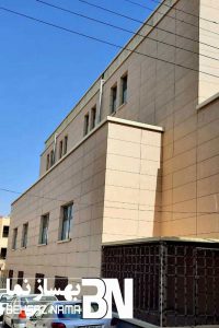 ساختمان حوزه حکیم اصفهان | نصب سرامیک خشک