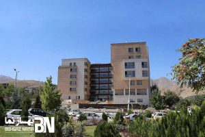 ساختمان ستادی دانشکده علوم پزشکی همدان | اجرای نمای ترکیبی سرامیک