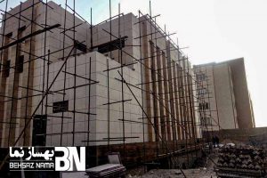 پلی کلینیک تامین اجتماعی شهرستان سرخه سمنان | اجرای نمای ترکیبی