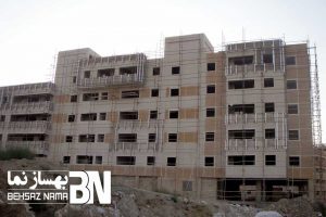 پروژه سپیدار ارومیه | نمای ترکیبی سنگ خشک