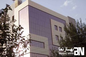 سرای محله داودیه تهران | اجرای نمای سرامیک به روش غیرنمایان