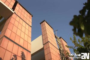 پروژه ورودی مسکن جوانان یزد | اجرای نمای آجر به روش خشک